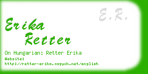 erika retter business card